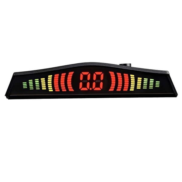 Backsensor System 8 Sensorer med LED-display och Ljudalarm Svart