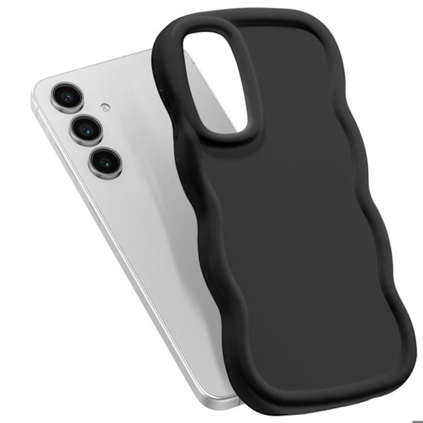Coque för Samsung Galaxy S24 FE Silikon Chockresistente serien Candy Svart Svart