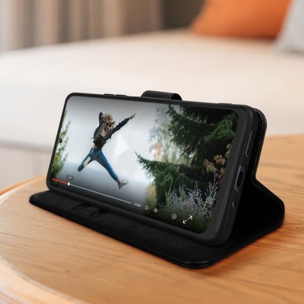 Fodral för Xiaomi Redmi Note 12 5G och Poco X5 Pro Video Support Korthållare Svart