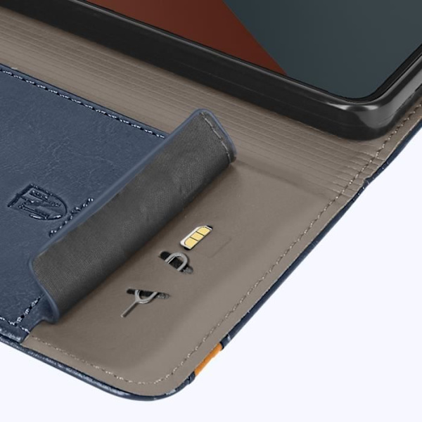 Kotelo Xiaomi Redmi Note 13 Pro 5G:lle - AVIZAR - RFID-lompakkovideotuki - sininen Blå
