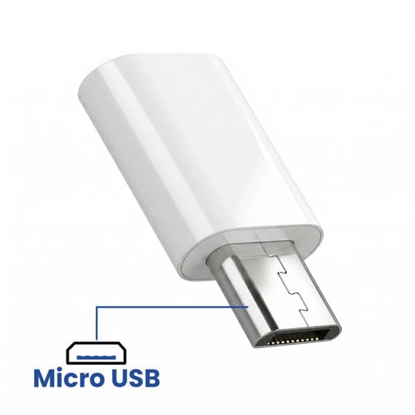 Mini USB-C -adapteri Micro-USB:lle latausta ja synkronointia varten Blue Star Hopea