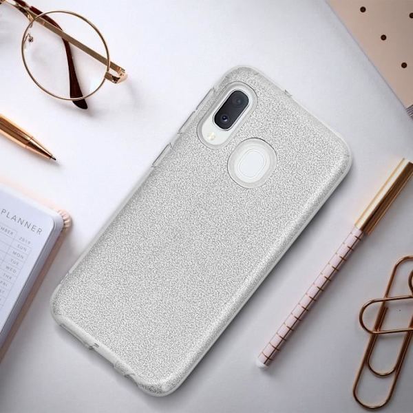 Suojaava kuori - AVIZAR - Samsung Galaxy A20e - Kiiltävä - Puolikova - Hopeanharmaa Silvergrå