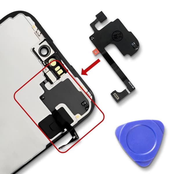 Næse Sensor Nærhed - AVIZAR - iPhone 15 - Sort - Kompatibel - Restaurering Af Opkaldsdetektion Svart
