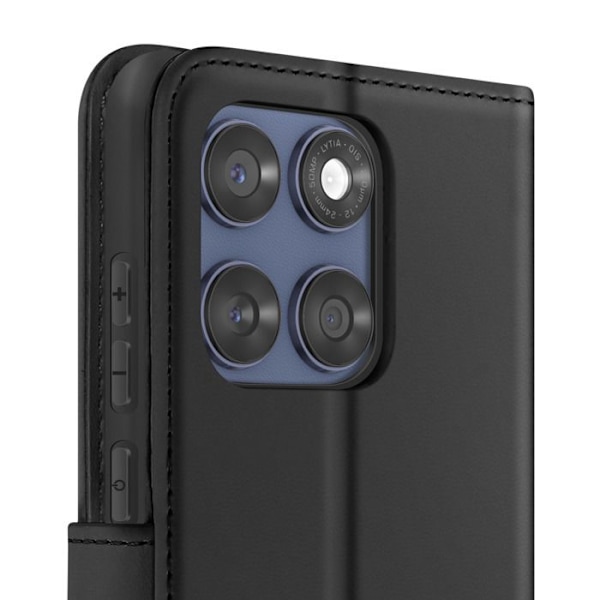 Kotelo Motorola Edge 60 Fusionille ja Edge 60 Lompakko 3D Kuviolla Musta Svart