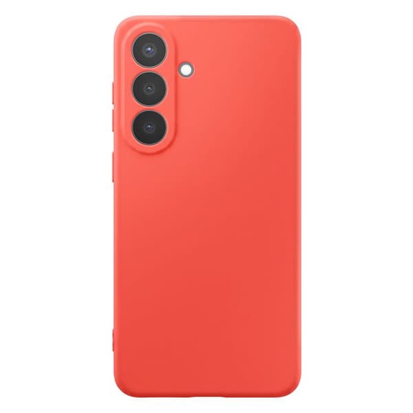 Silicone Soft-Touch-fodral för Galaxy S26 med orange mikrofiberfoder Apelsin