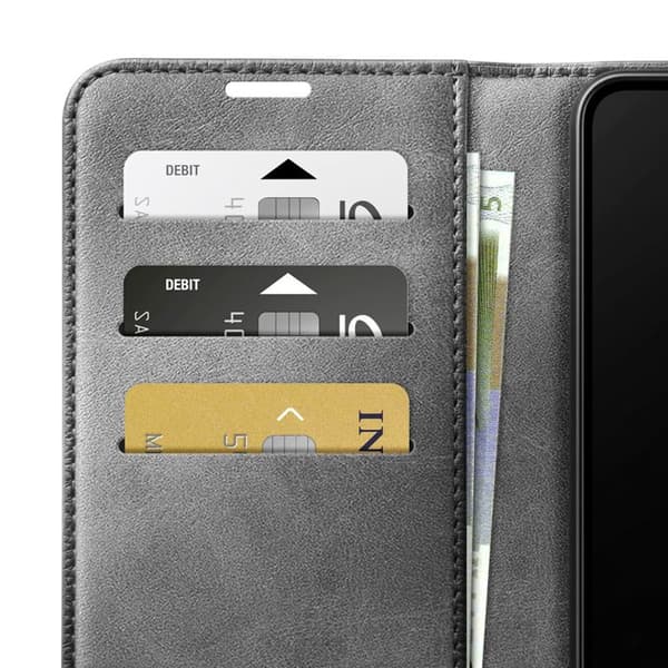 iPhone 17 Pro Max Columbia Edition Lompakko Kotelo Zanaé Harmaa Tuki Toiminto Grå