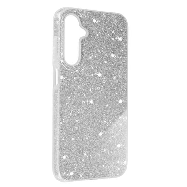 Fodral till Samsung Galaxy A25 5G - AVIZAR - Glitterfodral - Glitter - Halvstyvt - Silver Grå