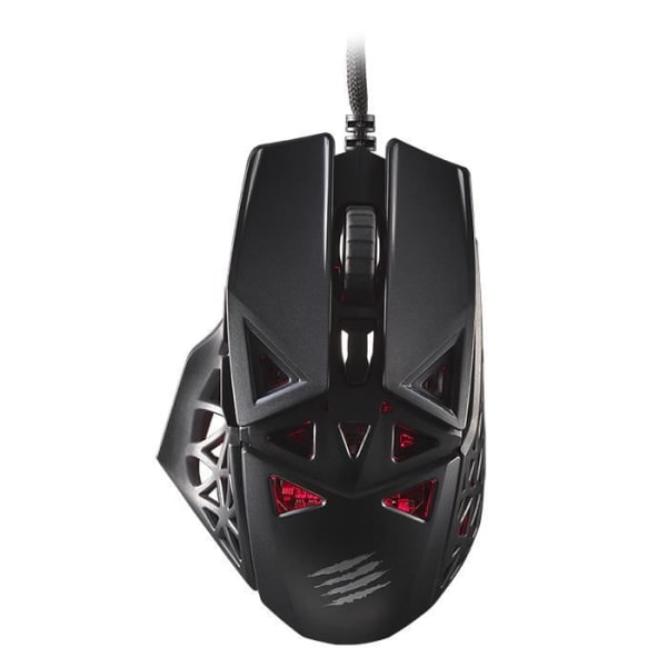 Madcatz M.O.J.O. M1 Ultra Light Gaming Mouse 70g - PMW3360 12000 DPI sensor & 1000Hz frekvens - 2ms DAKOTA Switch Svart röd