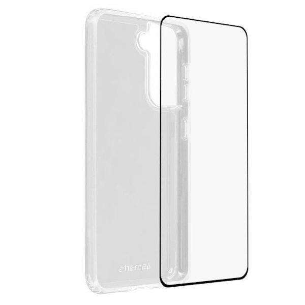 Skyddsfodral och film - 4Smarts - Samsung Galaxy S21 Plus - Mjuk - Härdat glas 9H - Stötresistent svart