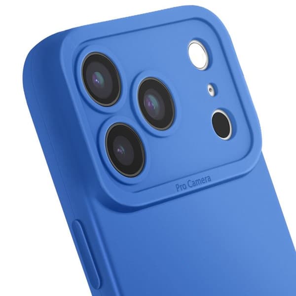Siliconfodral för iPhone 17 Pro med förstärkt kamerablock Blå Blå