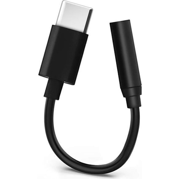 Audioadapter - Sort - USB Type C til Jack 3.5 mm - Kompakt - Let - USB Type C stik