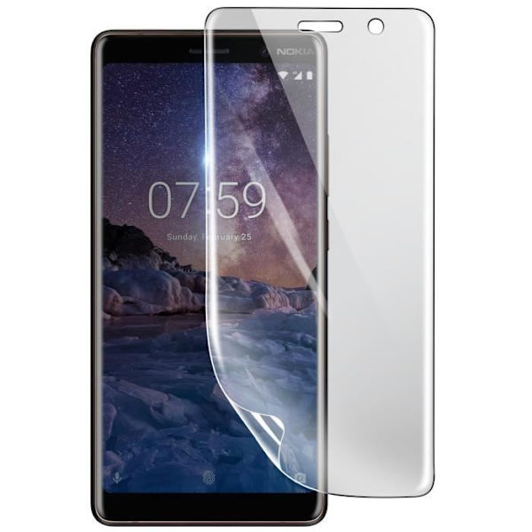 Näytönsuoja - 3MK - Nokia 7 Plus - Iskunkestävä Hydrogeeli - Läpinäkyvä - Naarmuuntumaton Transparent
