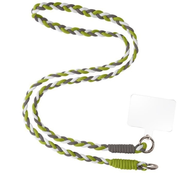 Telefonsladd - AVIZAR - Flätad nylondesign - 60cm - Limegrön - Universell kompatibilitet Flerfärgad