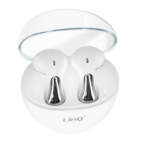 Bluetooth-hörlurar - LINQ - Water Drop Model - 5H batteritid - In-ear - Touchkontroll Vit