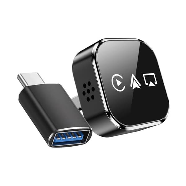 Trådløs CarPlay Adapter Bil Bluetooth og Wi-Fi USB USB-C Sort Svart