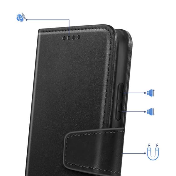 Pungetui til Xiaomi 17 med Foldbar Støttefunktion Sort Svart