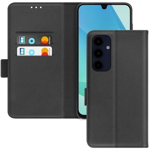 Etui för Samsung Galaxy A16 Klippkort och Videostöd 3mk Svart Svart