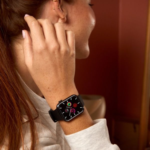 Smartwatch Fyrkantig Skärm Notiser Samtal Hälsospårning BigBen Connected Svart Svart