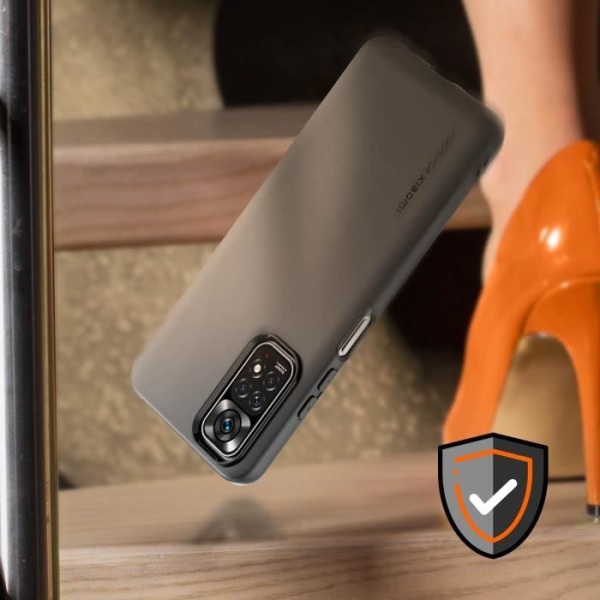 Etui - XIAOMI - Redmi Note 11 og 11s - Halvstiv silikone - Sort - Optimal beskyttelse Svart