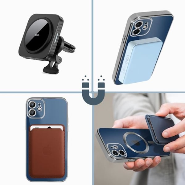 MagSafe iPhone 12 Case Silikoni hopea Magsafe Suojakuori