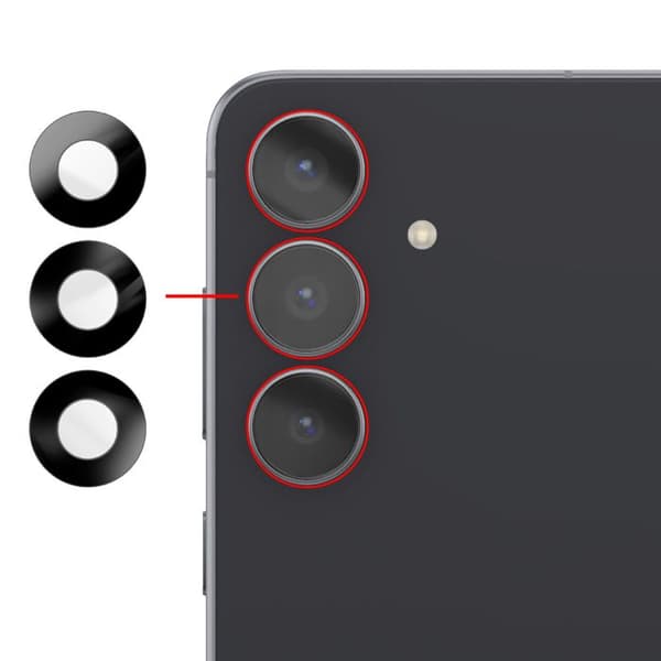 Ersättningslinser för bakre kamera Galaxy S25 FE Transparent Vit