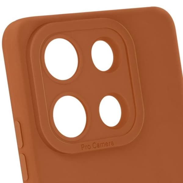 Cover - ADVARSEL - Xiaomi Redmi Note 13 4G - Blød Silikone - Forstærket Kamerabeskyttelse - Elegant Brun