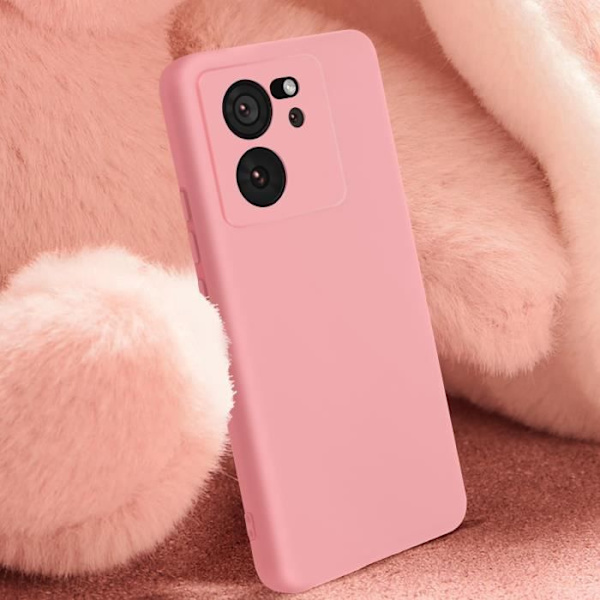 Kotelo Xiaomi 13T:lle ja 13T Prolle Puolijäykkä Soft-Touch Anti-sormenjälkijauhe Pinkki Rosa