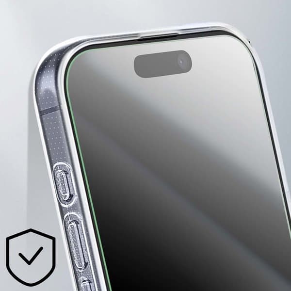 Skyddspaket - MAYAXESS - iPhone 17 Pro Max - Silikonfodral - Härdat glas - Transparent Vit