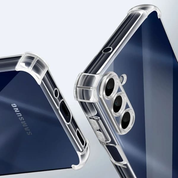 Pack med tillbehör, glasback och laddare för Samsung Galaxy A16, transparent Vit