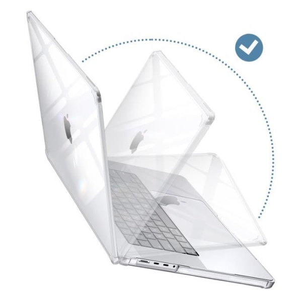 Helt fodral för MacBook Pro 14 2023 - SUPCASE - Unicorn Beetle Clear Fodral - Stötsäkert - Transparent Transparent