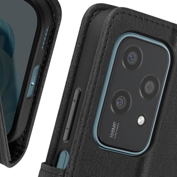 Taske til Honor 200 Lite - AVIZAR - Wallet Flip og Video Support - Sort Svart