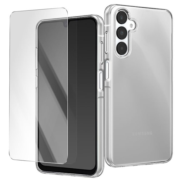 Skyddspaket för iPhone 16 Plus Fodral i mjuk TPU och 7H glas Moxie Transparent Vit