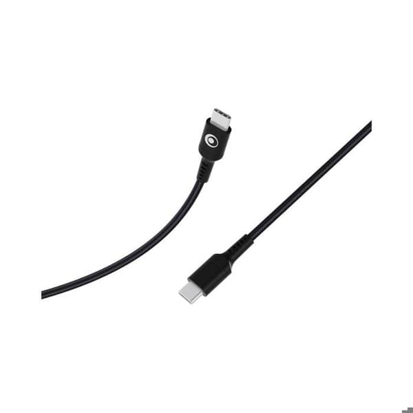 USB-C-kaapeli - BigBen - 1.2m - 3A - Power Delivery 60W - Musta Kankainen