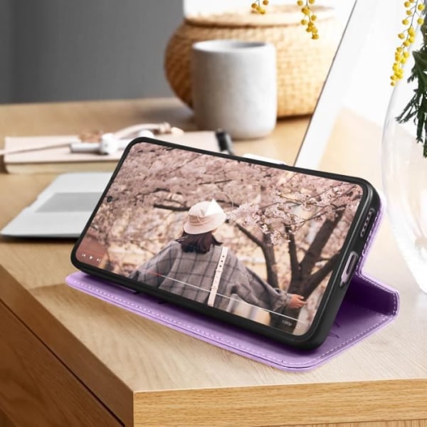 Kotelo Xiaomi 12 Lite Walletille ja Stand Mandala Dream Catcher purppuralle Lila