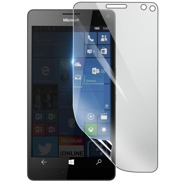 Näytönsuoja - 3MK - Lumia 950 XL - Iskunkestävä Hydrogeeli - Läpinäkyvä - Naarmuuntumaton Transparent