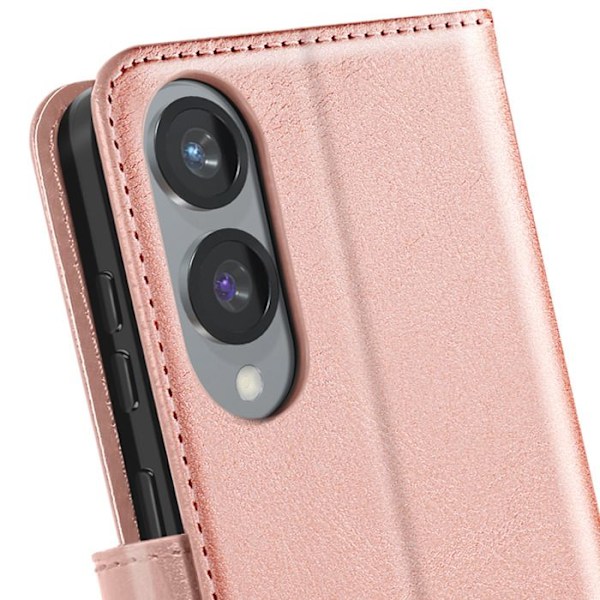 Etui til Samsung Galaxy S25 Edge Klap Portefølje Støtte Mayaxess Rose Champagne Rosa