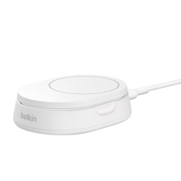 Induktionsladdare - BELKIN - BoostCharge Pro - 15W - Fällbart stativ - Qi2 Vit