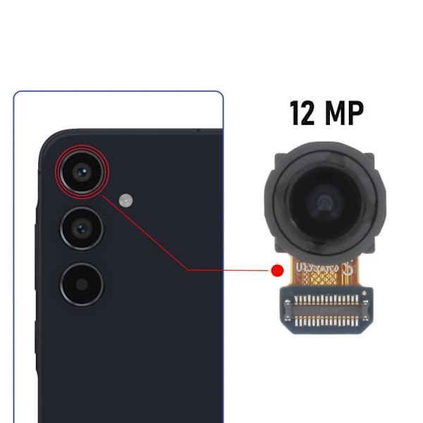 Ultralaajakulmakamera Samsung Galaxy A55 12MP Alkuperäinen Samsung Black Svart