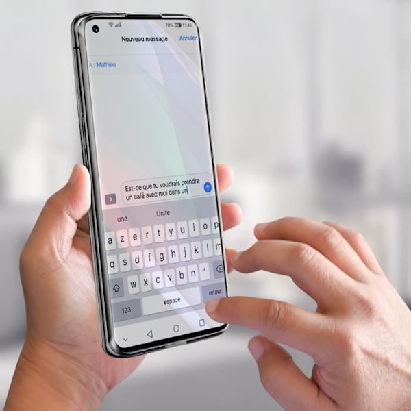 Skyddsskal - Oppo - Find X3 Neo - Vit - Tunn och lätt design - Fullständigt skydd Vit
