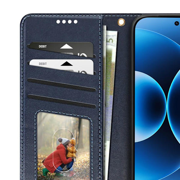 Pungetui til Xiaomi 17 med Foldbar Støttefunktion Mørkeblå Blå