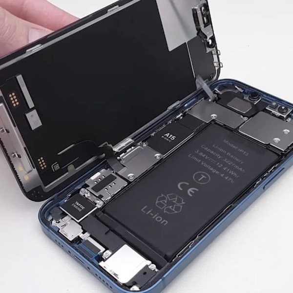 iPhone 13:n sisäinen akku - Yhteensopiva A2628 - 3227mAh - Musta - CE- ja RoHS-laatu