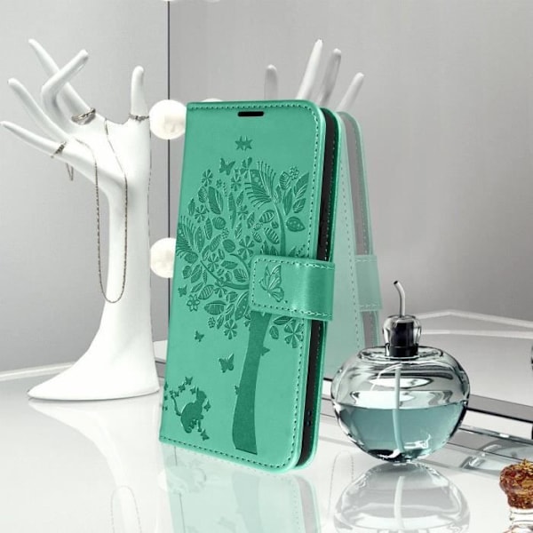 Samsung Galaxy A53 5G etui - FORCELL - Mandala Tree - Grøn - Fuld beskyttelse - Stand funktion Grön