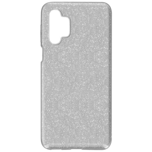 Samsung Galaxy A32 5G Glitter Avtagbart halvstyvt silikonfodral Silvergrå