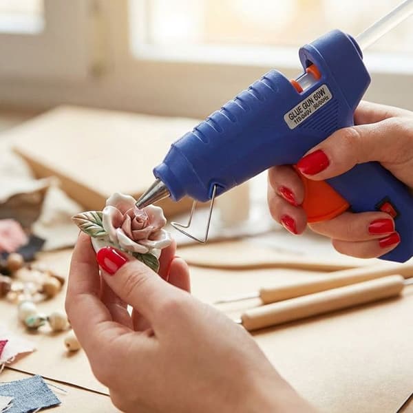 Liimapyssy - AVIZAR - Mini 60W - Kompakti - Nopea lämmitys - Monimateriaalinen Blå