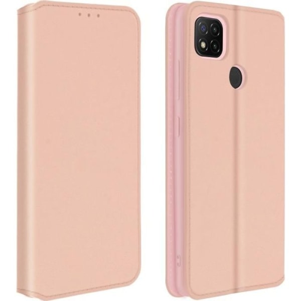 Xiaomi Redmi 9C Fodral Folio Plånboksställ Funktion Champagne Rosa Rosa