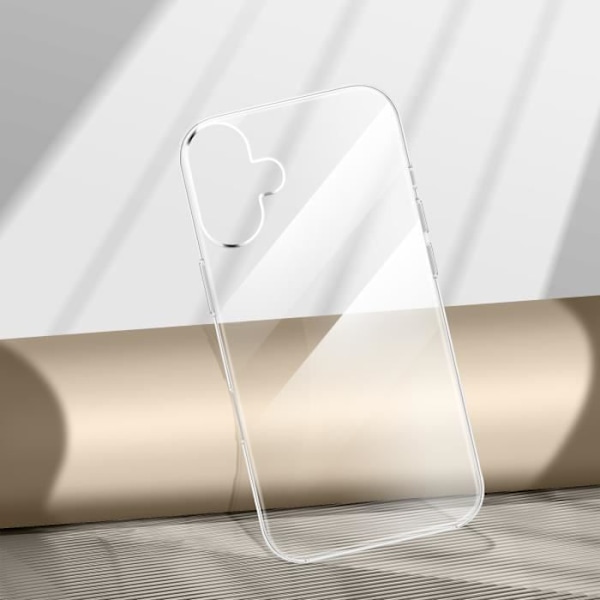 Ohut kotelo iPhone 16:lle - AVIZAR - Paksuus 0,5 mm - Läpinäkyvä kosteutta hylkivä silikoni Transparent