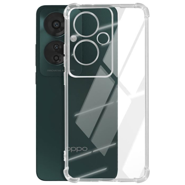 AVIZAR fodral till Oppo Reno 11F - Stötsäker, Förstärkta hörn, Transparent Transparent