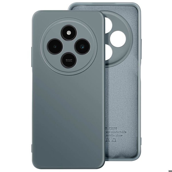 Coque för Xiaomi Redmi 14C Semi-hård Soft-touch Anti-spår Mörkgrå Grå