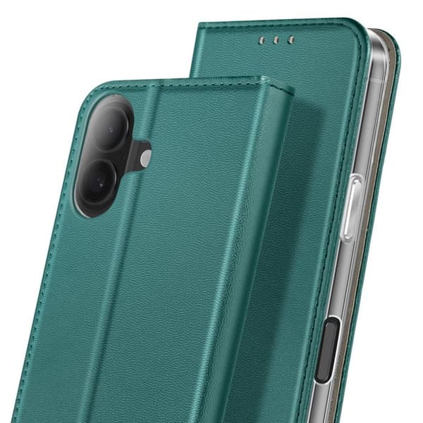 Folio-kotelo - AVIZAR - iPhone 17 - Kuusenvihreä - Korttipaikka - Videotuki Grön