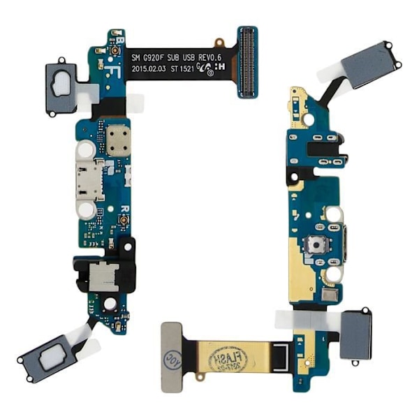 Ladebånd - Samsung - Galaxy S6 - Micro-USB - Jack 3.5 - Sort